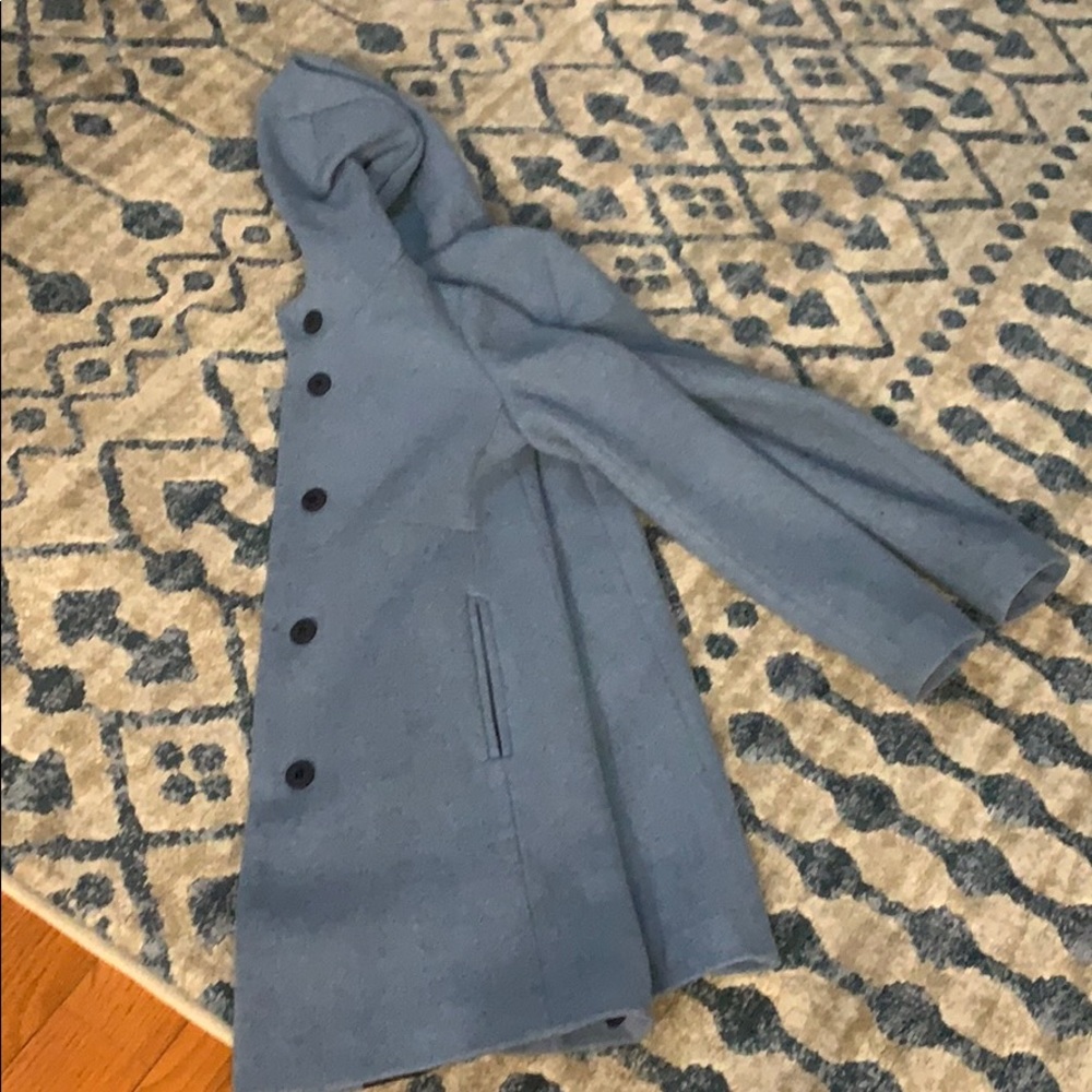 Light Blue Zara PeaCoat